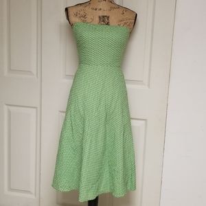 J. Crew Green Strapless Dress